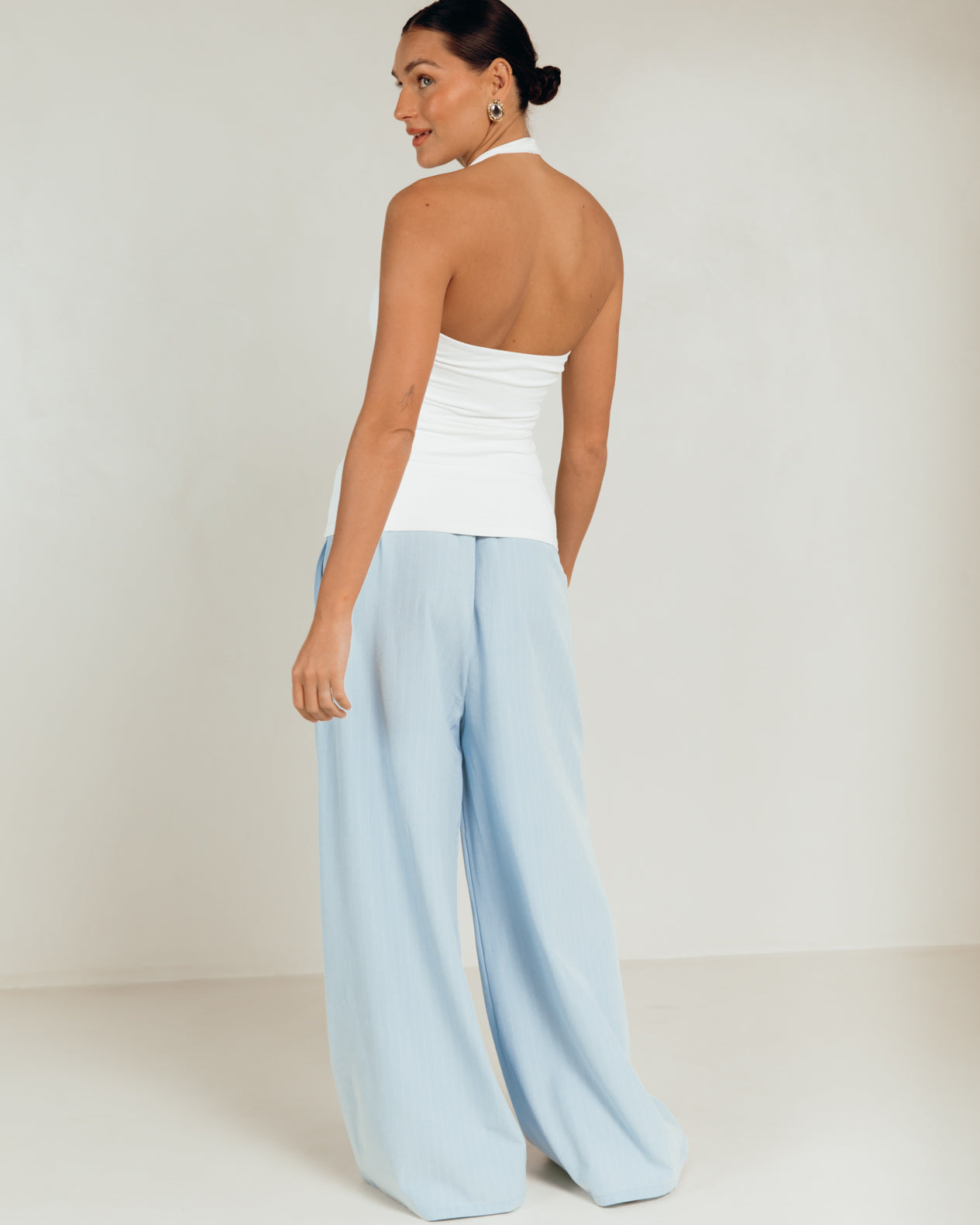 Butter Halter in White - Maternity & Postpartum Friendly Basics.- The Lullaby Club