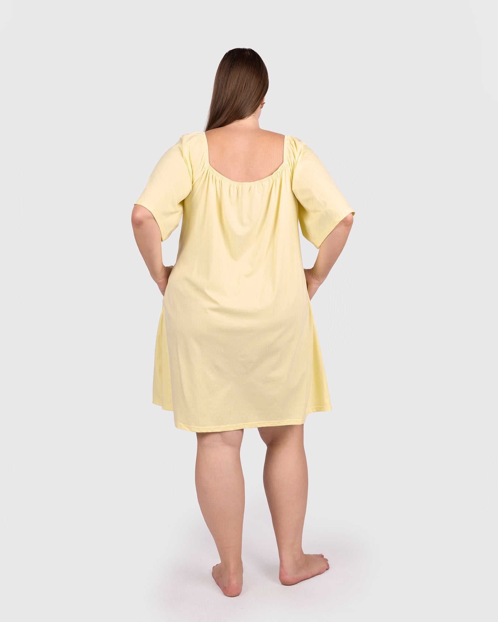 Ocean Nightie in Lemon - Maternity Friendly - The Lullaby Club