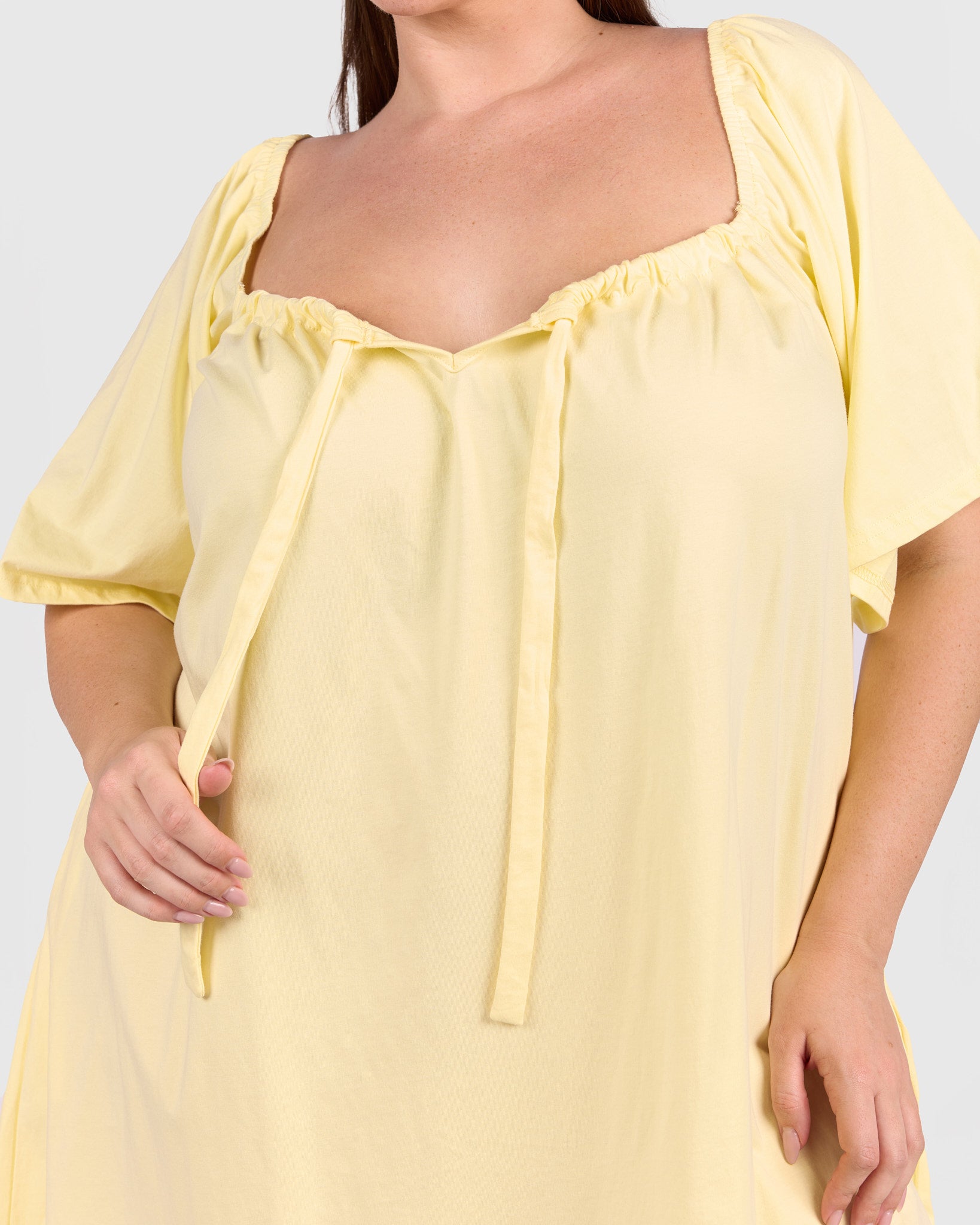 Ocean Nightie in Lemon - Size Inclusive AU 6-26 - The Lullaby Club