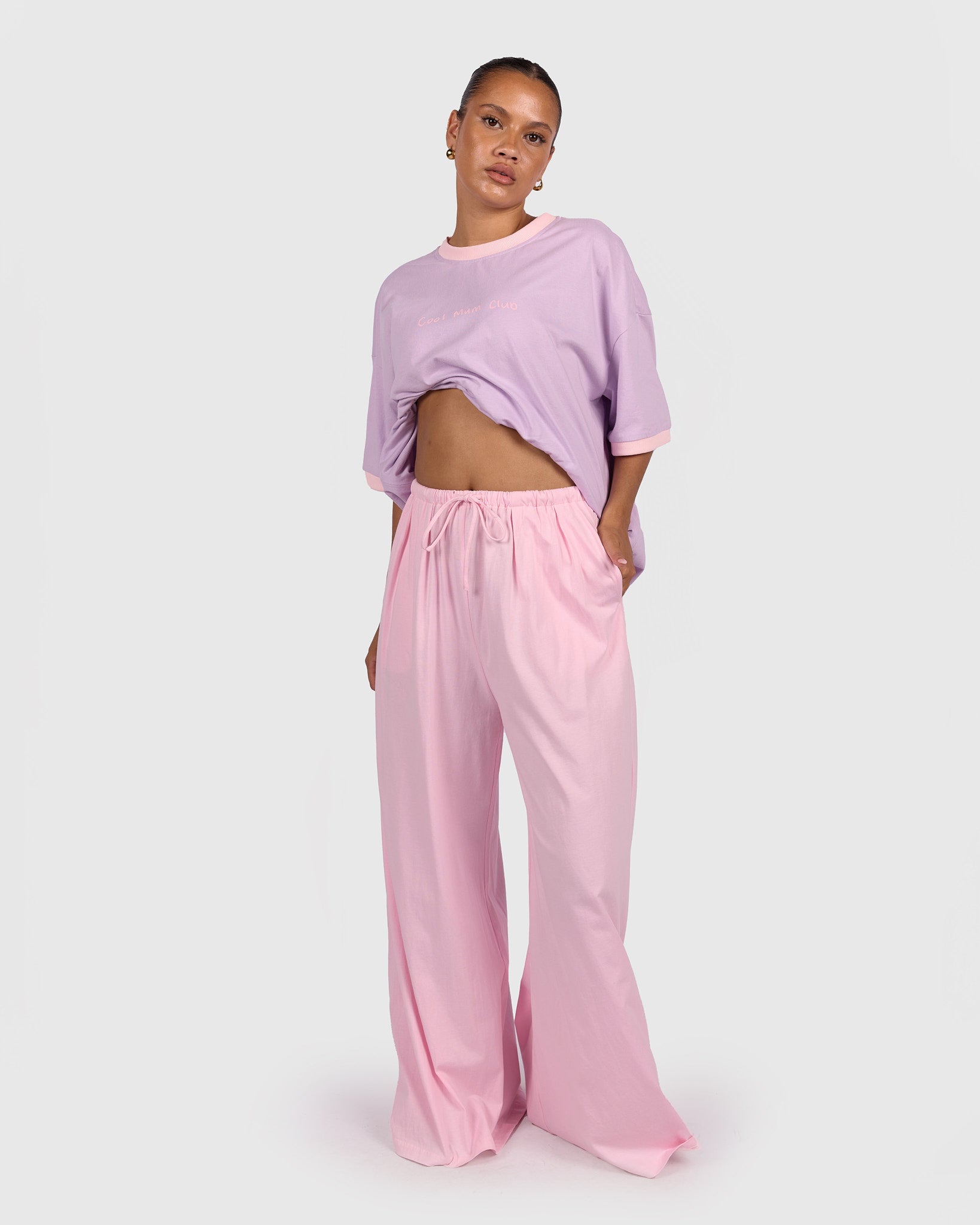 Slouchy Tee in Lilac - Maternity Friendly - The Lullaby Club
