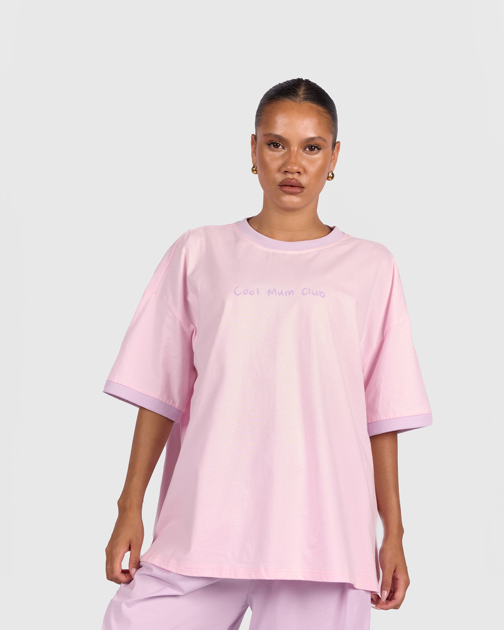 Slouchy Tee in Rosette - Oversized Fit - The Lullaby Club