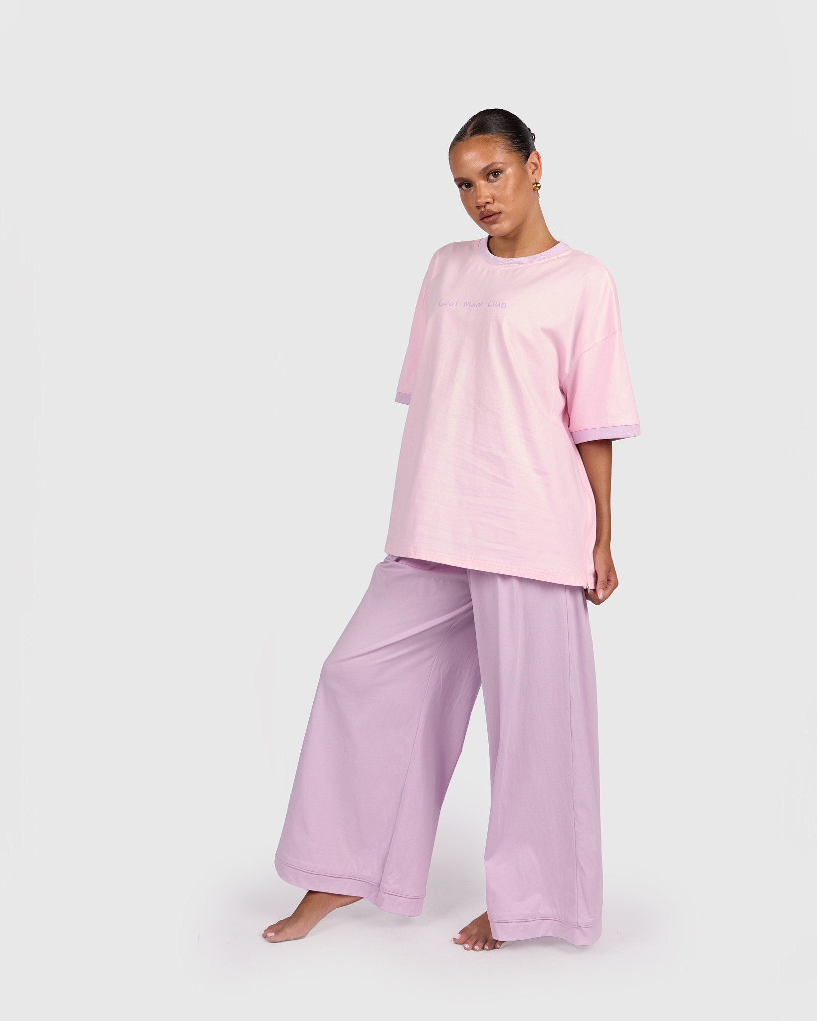 Slouchy Tee in Rosette - Postpartum Friendly - The Lullaby Club