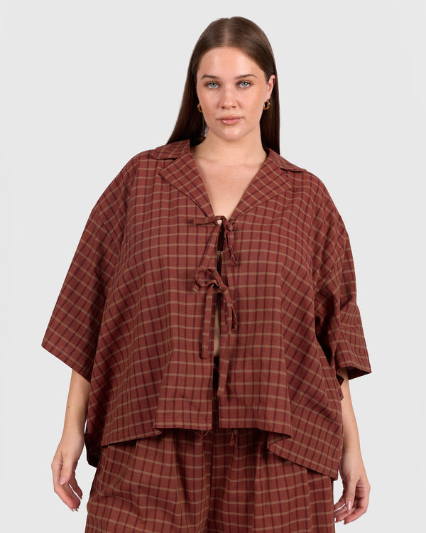 Billie Shirt | Maple Gingham