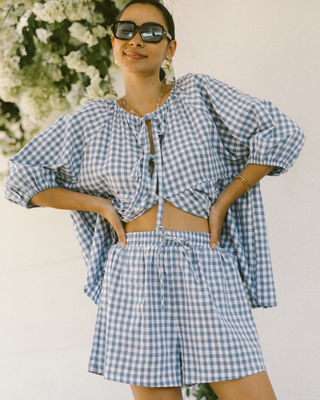 Matilda Shorts | Blue Gingham