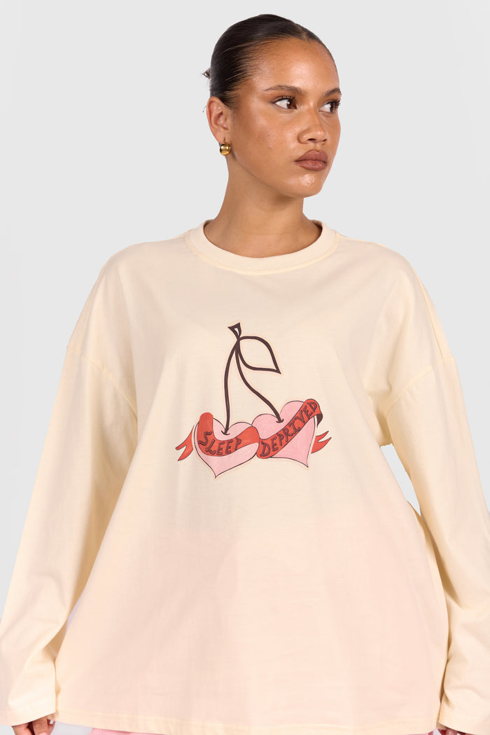 Long Sleeve Essentials Tee | Cherry Hearts