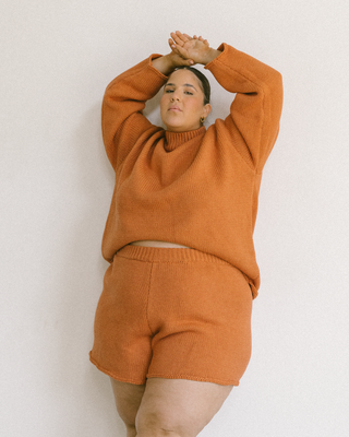 Sarah Chunky Knit Jumper | Burnt Orange