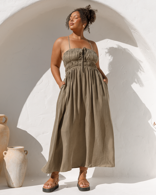Enya Dress | Olive
