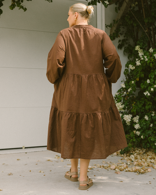 Maxi Avalon Smock Dress | Brown