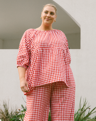 Florence Top | Red Gingham