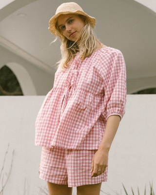 Florence Top | Pink Gingham