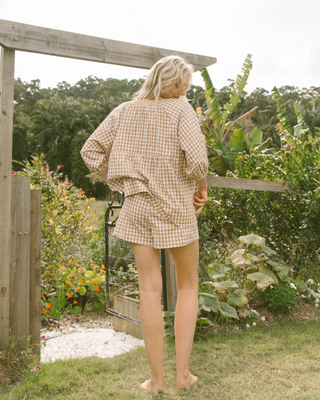 Matilda Shorts | Caramel Gingham