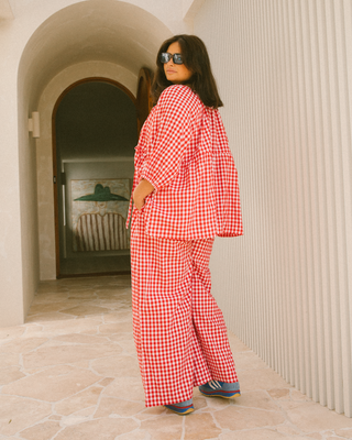 Posey Pants | Red Gingham