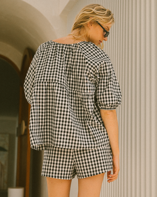 Matilda Shorts | Black Gingham