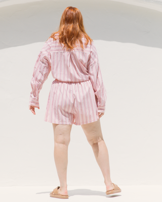 Sage Shorts Set | Peach Stripe