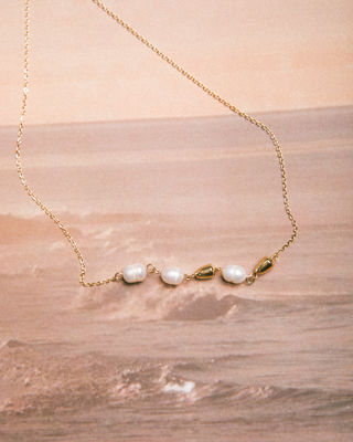 Pearl Aura Necklace | Gold
