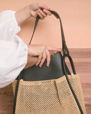 Azure Woven Handbag | Black