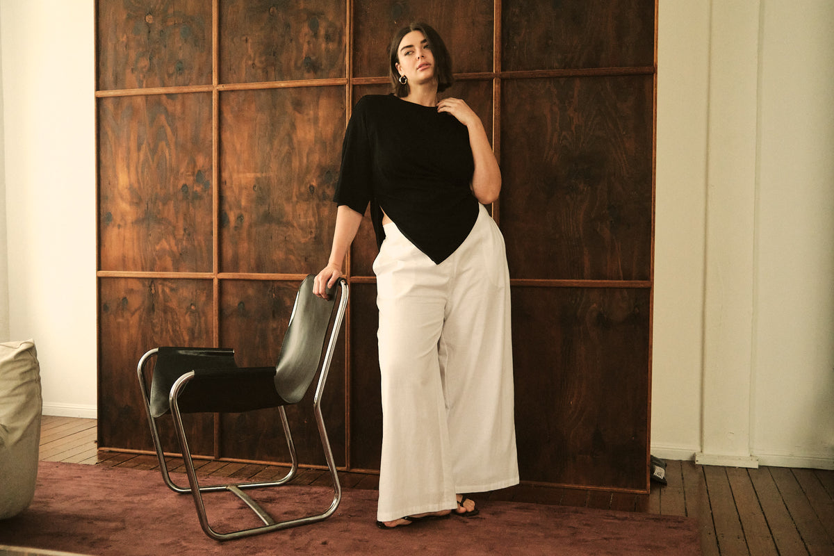 Monday: tucked into trousers. Saturday: layered over a tee.