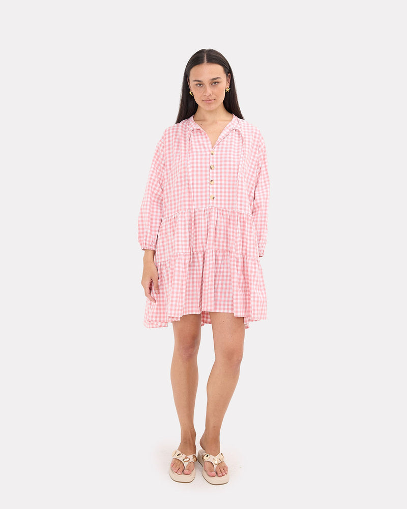 FINAL SALE | Avalon Smock Dress | Candy Gingham