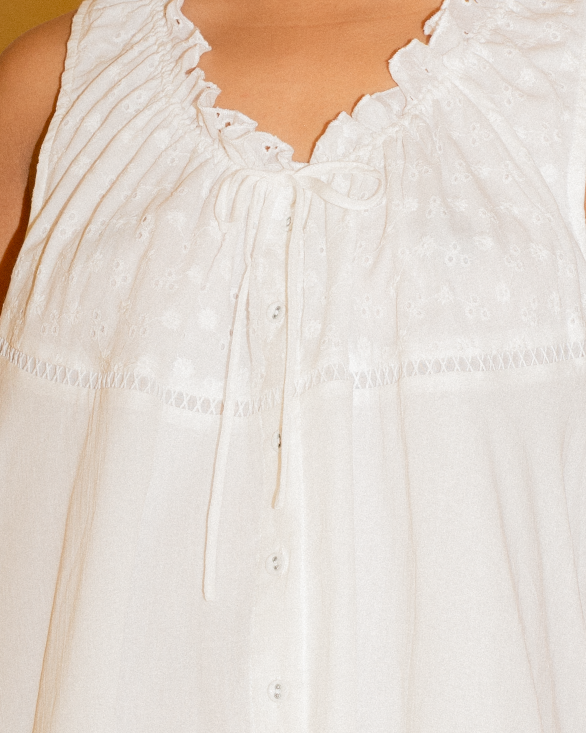 Bonnie Mini Dress in White Embroidery - Maternity Friendly Fashion - The Lullaby Club