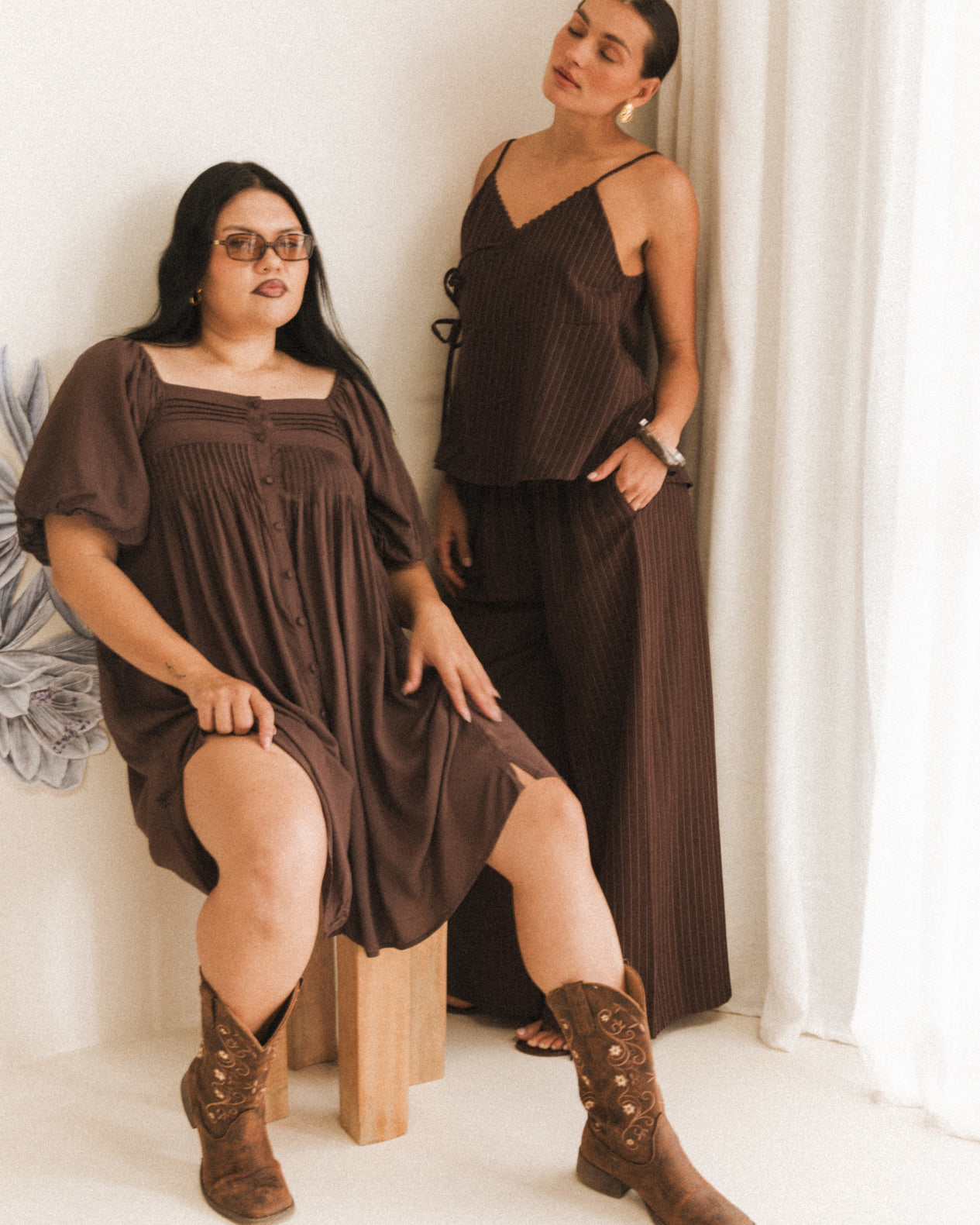 Harper Dress in Chocolate - Breastfeeding and Postpartum Friendly - The Lullaby Club