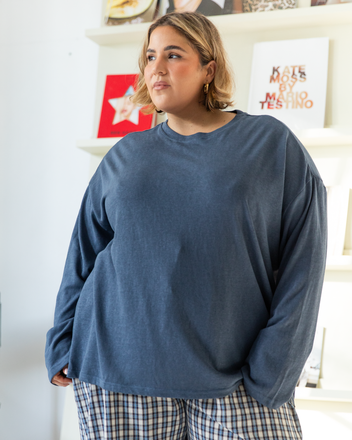 Long Sleeve Essentials Top | Navy