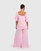 Ocean PJ Pants in Rosette - Wide Legged - The Lullaby Club