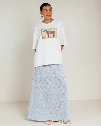 Slouchy Tee in Meadow Muse - Size Inclusive Oversized Graphic Tee - The Lullaby Club