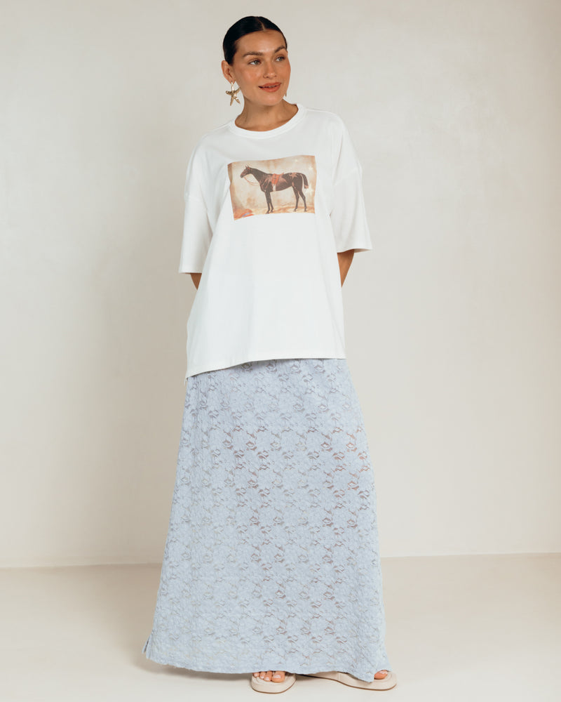 Slouchy Tee in Meadow Muse - Size Inclusive Oversized Graphic Tee - The Lullaby Club