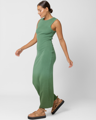WAREHOUSE SALE | Hazel Knit Dress | Green Ombre