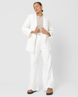 Maple Tailored Pants | White