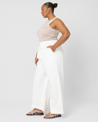 Maple Tailored Pants | White