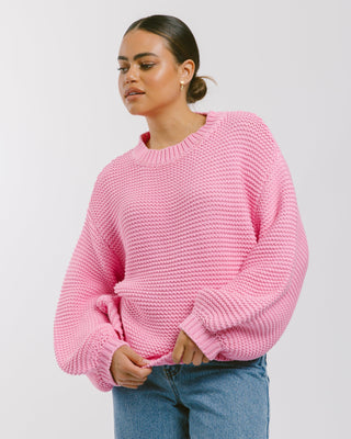 Chunky Knit Jumper | Pink
